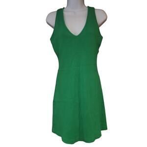 Vintage Y2K Moda International Green Racerback Jersey Dress Sz Med
